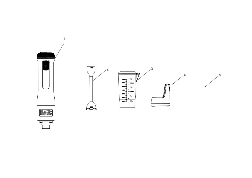 Exploded Diagram A Diagram and Parts List for BCKM1011K06 Type 1 Black and Decker Blender